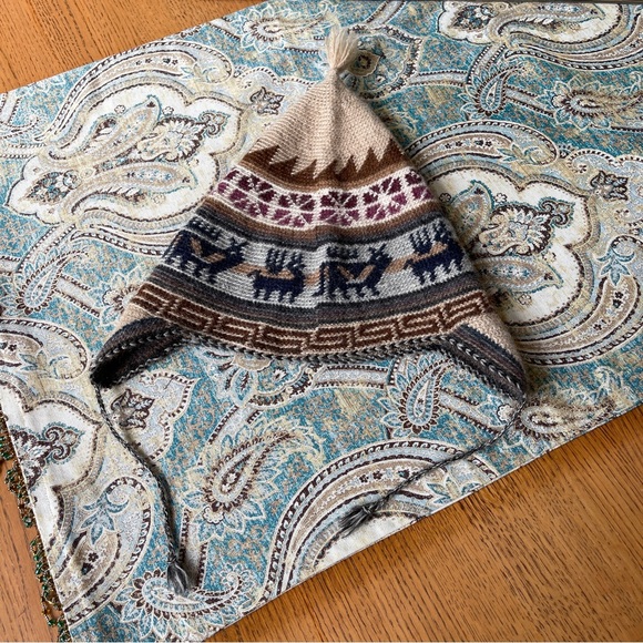 Peruvian Alpaca Chullo Hat NEW knit beanie - Picture 4 of 6